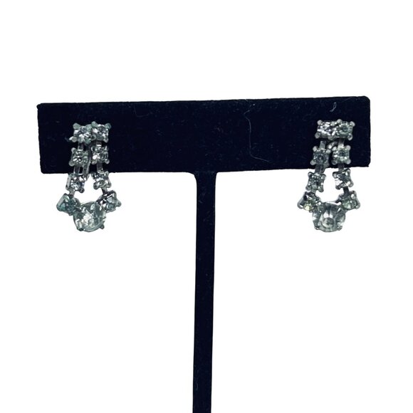 Lot of 5 Vintage Silver Tone Screw Back Earrings (5614) - Picture 6 of 8